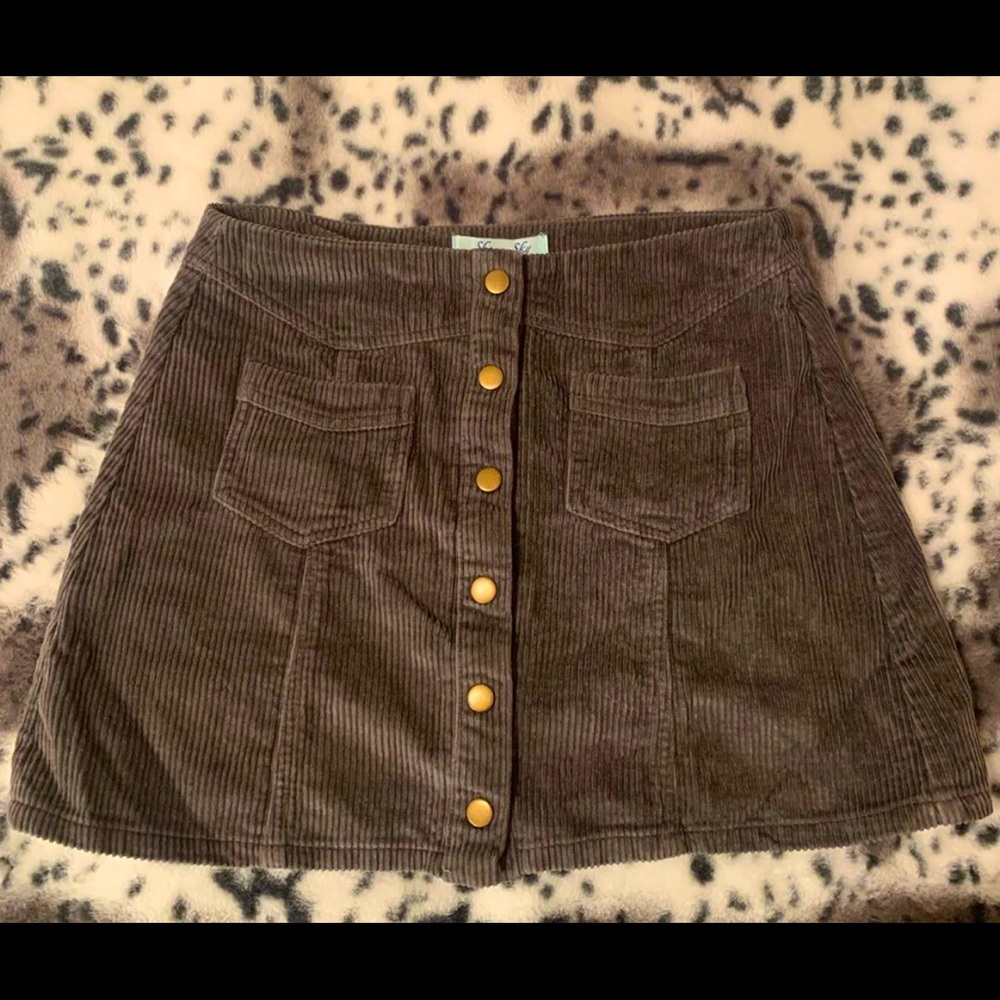 She and Sky gray skirt